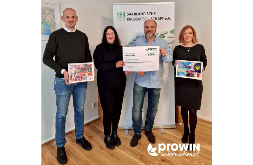 proWIN spendet 5.000 Euro für die Saarländische Krebsgesellschaft e.V.